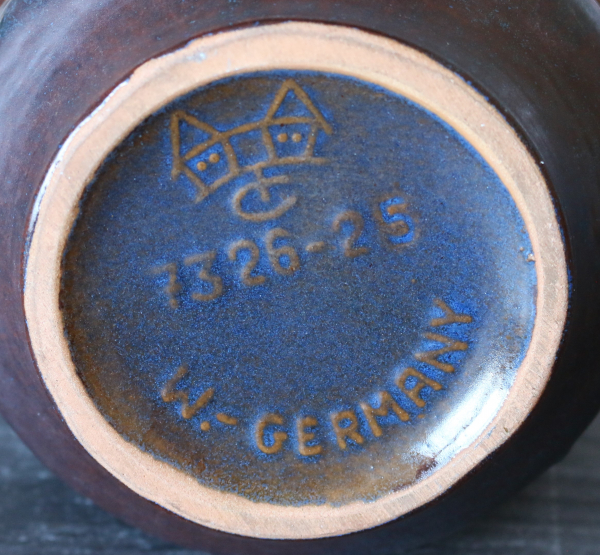 Carstens LUXUS Vase / 7326-25 / 1967-1970er Jahre / WGP West German Pottery / Keramik Design